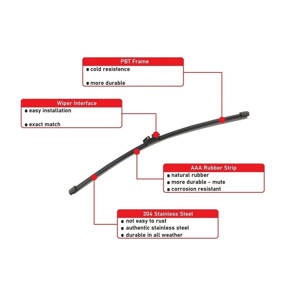 Rear Wiper Arm Blade For BMW X3 F25 20112017 OE Quality 61627213242