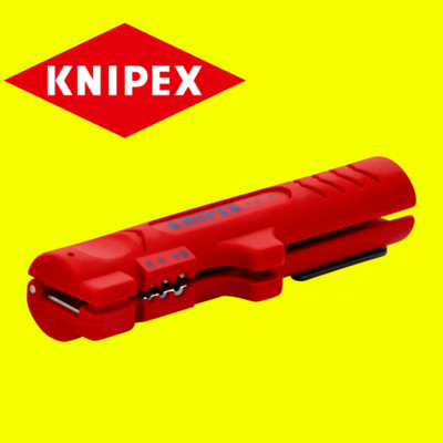 KNIPEX 1664125 SB Abisolierzange für Flach- und Rundkabel 125 mm