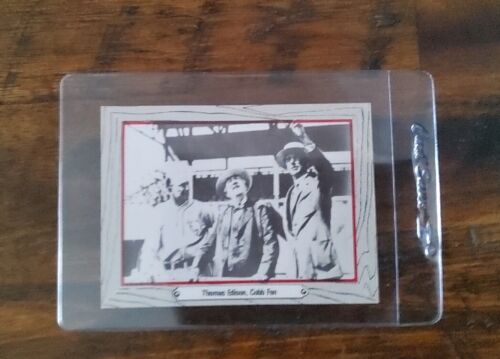 1975 Ty Cobb McCallum Card #12 Thomas Edison Cobb Fan prawie idealny/m lub lepszy zobacz zdjęcia - Zdjęcie 1 z 2