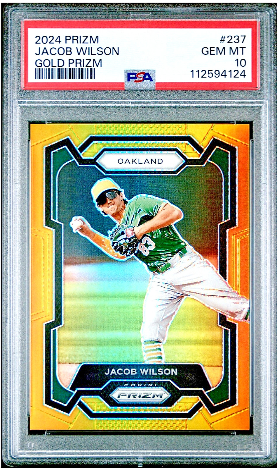 2024 Panini Prizm Gold Jacob Wilson /10 PSA 10 Pop 1