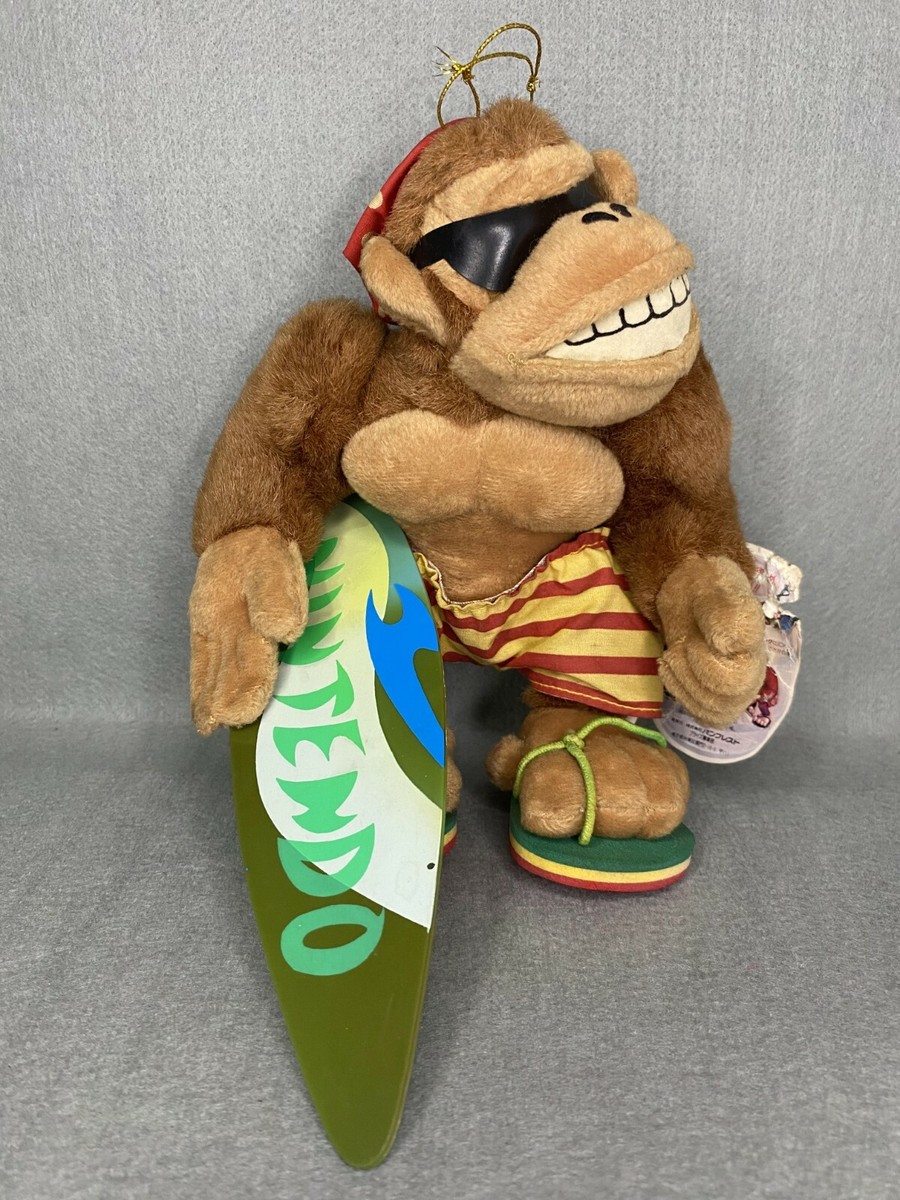 Rare Donkey Kong Funky Kong Surf Plush Vintage Banpresto 9