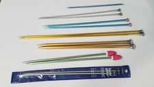 lot 7 pair KNITTING NEEDLES mixed Brands: Susan Bates Boye Hero Zephr Hero