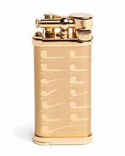 IM Corona Old Boy Pipe and Cigar Lighter Gold Plated Gift Box 27043
