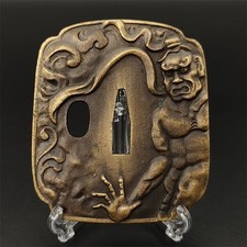 Japanese Tsuba Sword Guard Katana ornaments Antique Alloy Modern Article #811