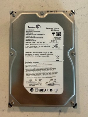 Seagate Barracuda 7200.10 250GB 3.5'' SATA HDD ST3250820AS Tested Wiped & Working