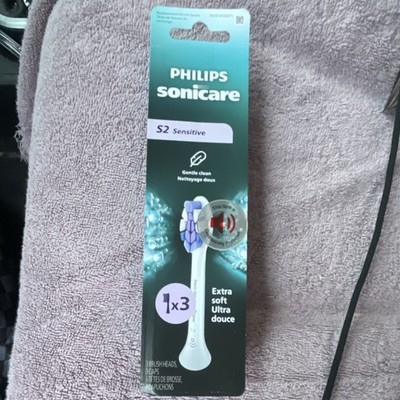 Philips Sonicare S2 Sensitive Replacement Brush Heads 3-Pack Extra Soft White