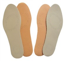 Leather Inserts for Men Thin Leather Shoes Insoles for Boots Soft Pigskin Sol...