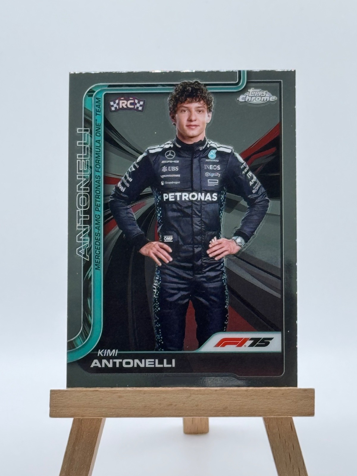 Kimi Antonelli 2025 Topps Chrome Formula 1 F1 #8 Rookie Base Portrait Mercedes