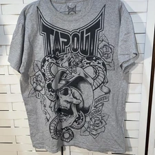 Tapout Life Is Worth Living Shirt Size Large Grunge Y2K Skull 