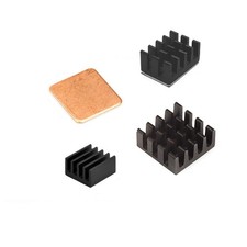 Easycargo Raspberry Pi 4 Heatsink Kit Aluminum  Copper  3M Black 4pcs 