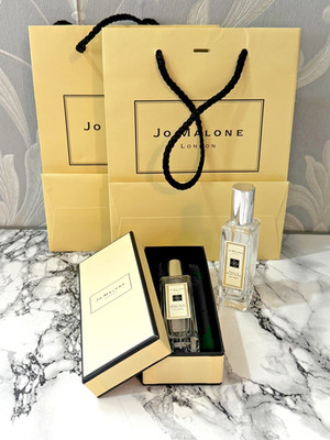 Jo Malone leere Holz Salbei & Meersalz Flasche/Box & 2 Geschenktüten & Leerflasche