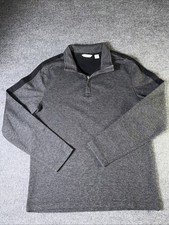 Calvin Klein Men's 1/4 Zip Pullover Heather Gray Medium