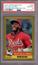 2025 Topps Heritage - Elly De La Cruz #263 Chrome Gold Border /50