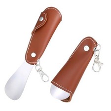 Metal Shoe Horn, Foldable Shoe Horns for Men Women Short Mini Travel Shoehorn