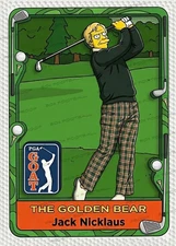 Jack Nicklaus Homer's Heroes Simpsons 1981 Rookie Custom Trading Card GOAT