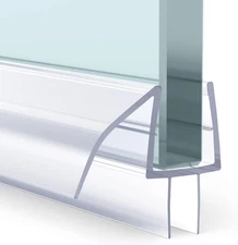 3 PCS Shower Door Bottom Seal for 3/8 Inch Glass - (15.75 Inches X 3), 3 Section
