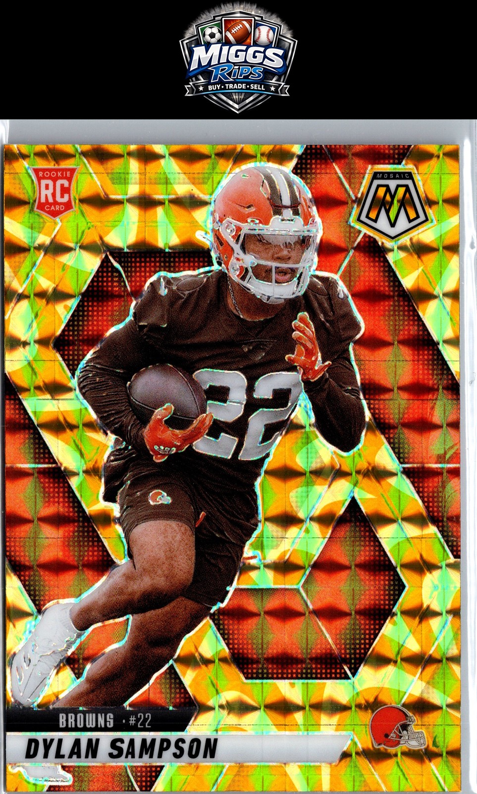 2025 Panini Mosaic #355 Dylan Sampson Mosaic Reactive Yellow