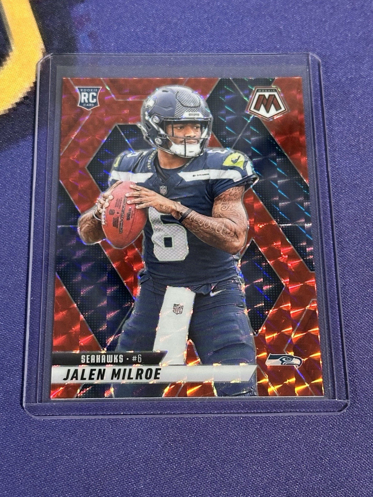 2025 Mosaic Jalen Milroe 322 Red Mosaic Prizm Rookie
