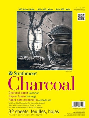 Strathmore 300 Series Charcoal Paper Pad, Glue Bound, 11x17 inches, 32 Sheets...