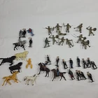 Brittans Marx Lead Plastic Toy Soldier Horses Mixed Lot Knights Civil War As Is