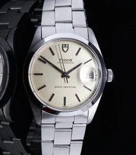 Vintage 1969 Tudor Oysterdate 17J Manual Steel Mens Watch & Bracelet Ref 7991