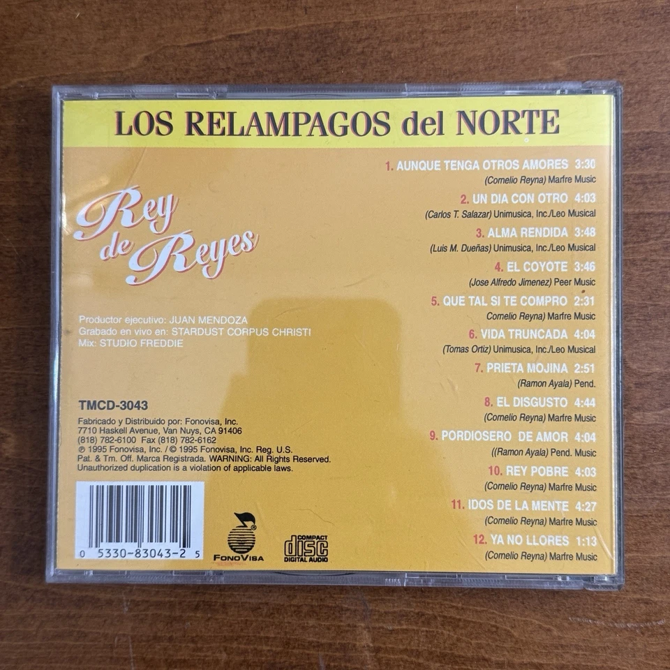 Los Relampagos Del Norte - Rey De Reyes 1995 Norteño CD Mexican Read Description — 第 2/4 张图片