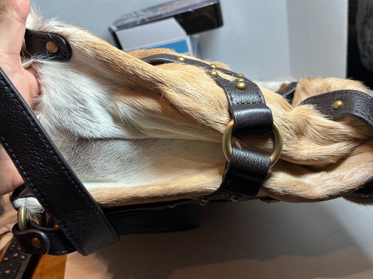 Diane Gail African Springbok antelope fur shoulder bag Nice Handbag Rare Look View 5