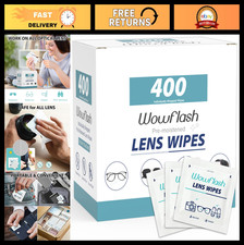 400 Count Eyeglass Lens Cleaning Wipes - Pre-Moistened, Scratch-Free, Streak-Fre
