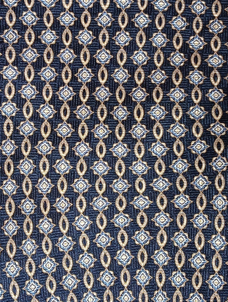 Corbata de Vestir Años 70 80 90 Y2K Nueva De Colección Stock Honores Azul Beige 4 Ancho 59 Largo Foto 2 de 4