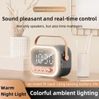 Digital Alarm Clock FM Radio Mirror LED Wireless Bluetooth Speaker Rechargeable