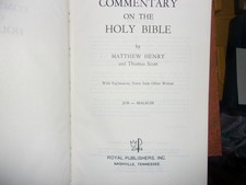 COMMENTARY JOB-MALACHI - MATTHEW HENRY
