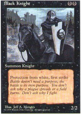 FBB Korean Black Knight ~ Near Mint 4th Edition Fourth Foreign Black Border Stoc