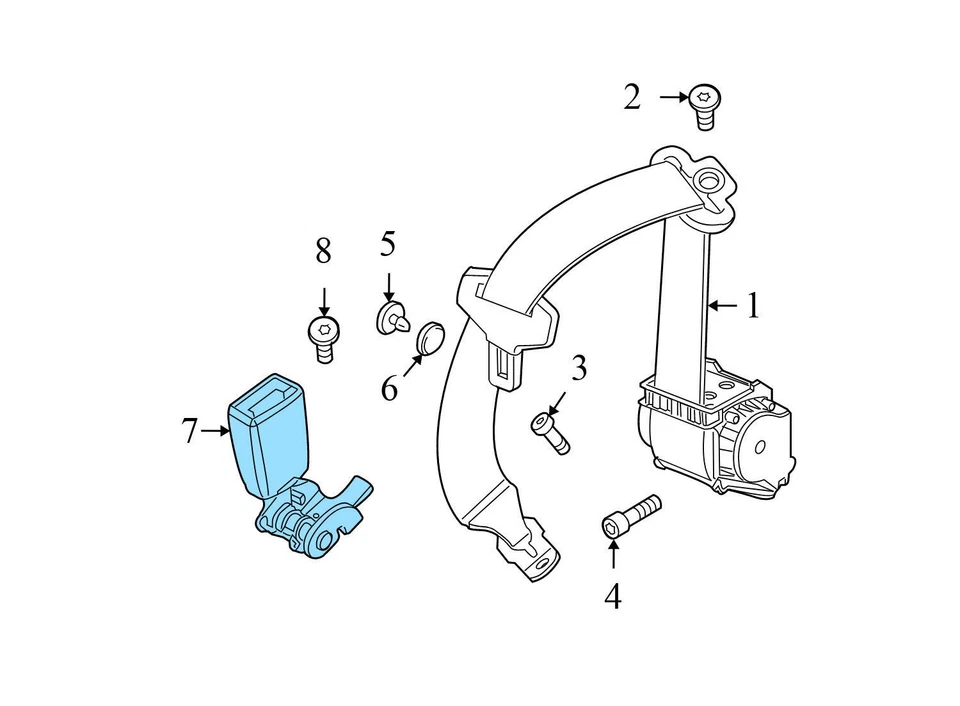 BMW 335I XDRIVE 2009-2013 - CINTURÓN DE SEGURIDAD TRASERO IZQUIERDO hebilla/receptor 9117261 Foto 3 de 4
