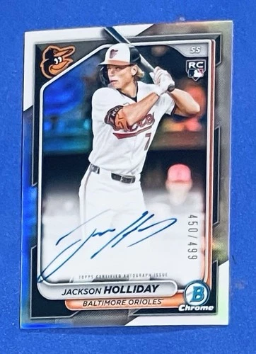 RC /499 Auto JACKSON HOLLIDAY Refractor 2024 Bowman Chrome Rookie Card Autograph