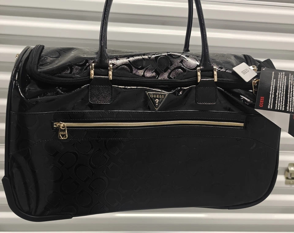 Bolso de Viaje de Lona con Ruedas GUESS Colección Brooken Negro Foto 3 de 4