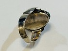 Vintage Sterling Silver Turquoise Poison Ring Size 8/ Adjustable — photo 5
