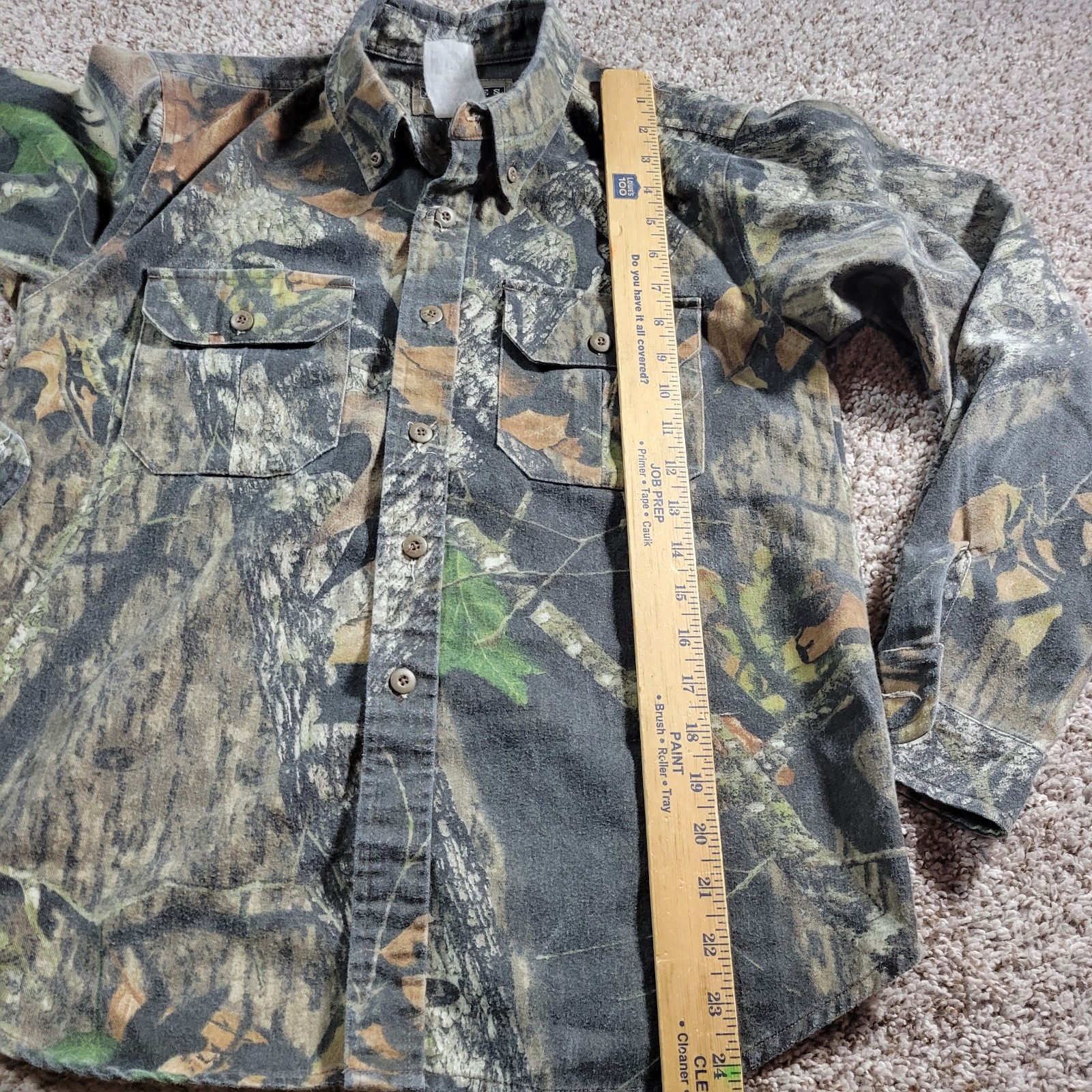 Jerzees Outdoors Shirt Youth XL? Camo Button Up Boys Retro