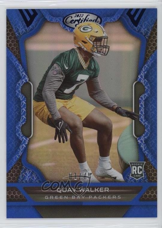 2022 Certified Rookies Mirror Blue 1/75 Quay Walker #153 Rookie RC 7px