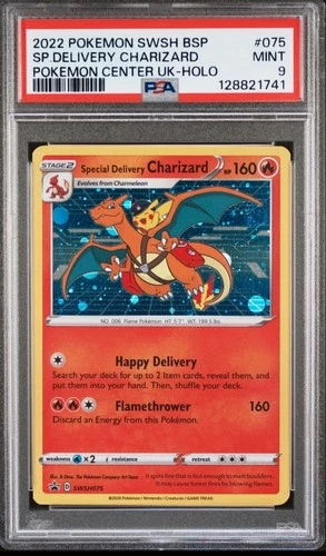 2022 POKEMON SWSH POKEMON CENTER UK SPECIAL DELIVERY CHARIZARD-HOLO PSA 9