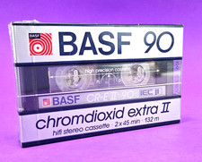 BASF CR-E II 90 CHROMDIOXID EXTRA II TYPE II CASSETTE TAPE FRANCE NOS SEALED