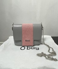 Borsa a tracolla O Bag grigia rosa - piccola