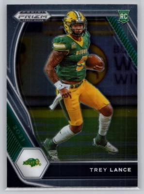 2021 PANINI PRIZM DRAFT PICKS COLLEGIATE #120 TREY LANCE NORTH DAKOTA STATE RC