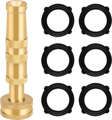 #ad Brass Garden Hose Nozzle for High Pressure Cleaning 6 Washers Included $15.99