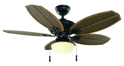 Outdoor Indoor 48 Patio Ceiling Fan Outside Iron Light Kit Unique Palm Leaf Ebay