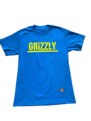 Grizzly Shirt Womens Small Teal Griptape Bear Authentic Spellout Skater Ladies