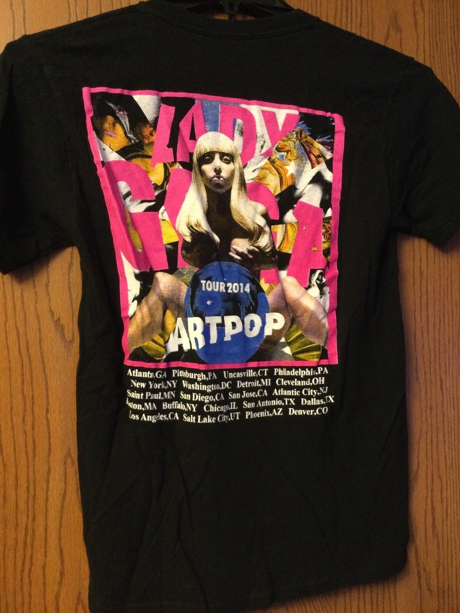 Lady Gaga「LADY GAGA COVER TEE BLACK L」 Lady Gaga Retro Black Cover Pop Singer T-Shirt Tee L | eBay