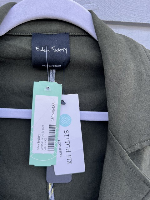 Eden Society Women's Stitch Fix Laysha Cargo Jacket Cd4 Olive Medium for sale online | eBay