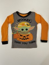 Star Wars Baby Yoda Halloween Pajamas Set Boy's Girl's Size 4 Mandalorian PJ's