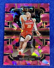 Brittney Sykes 2023-24 Panini Select WNBA PINK ICE PRIZM CONCOURSE #3 MYSTICS