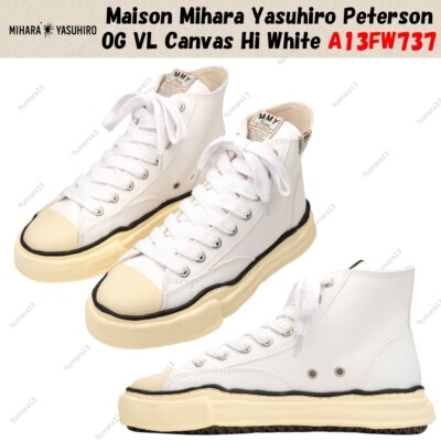 Maison Mihara Yasuhiro Peterson OG VL Canvas Hi White A13FW737 | eBay